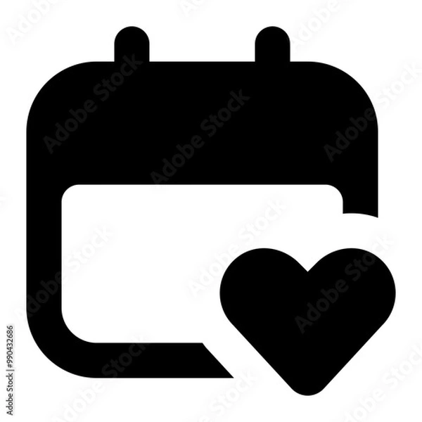 Obraz Calendar Heart Icon