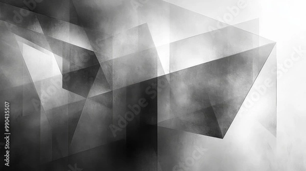 Obraz Abstract Geometric Composition in Monochrome
