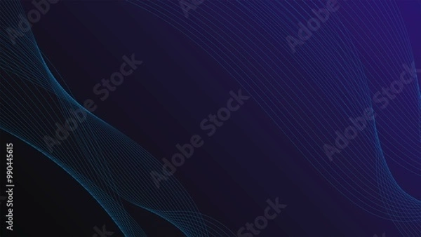 Obraz abstract background blue wave lines light blue color