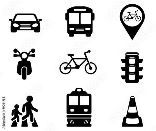 Fototapeta set of road signs