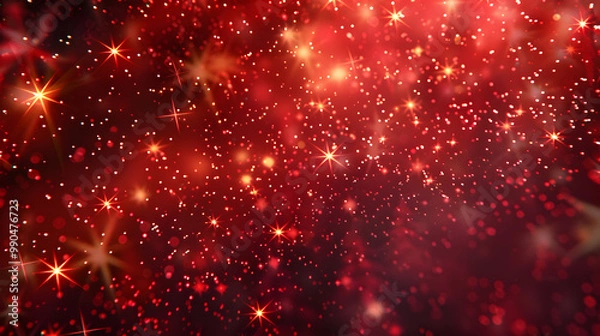 Obraz Christmas colorful background in futuristic digital style for your design. AI Generated