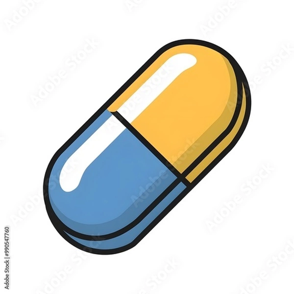 Fototapeta capsule isolated on white background,generative ai