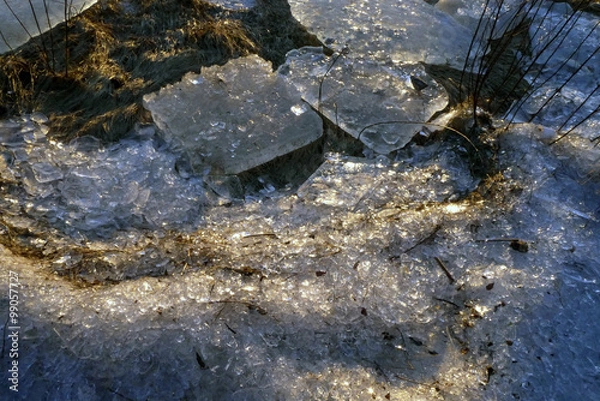 Fototapeta Ice banks in sunlight