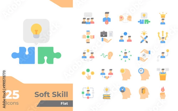 Fototapeta Preview Soft Skill Flat
