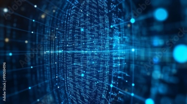 Fototapeta Exploring the intersection of cloud storage, ai, big data, and quantum computing in modern networks