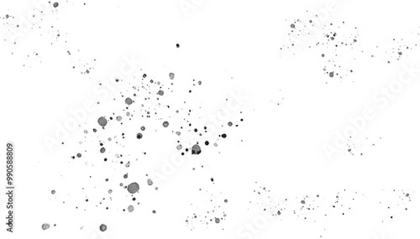 Fototapeta Splatter dots on transparent background. 