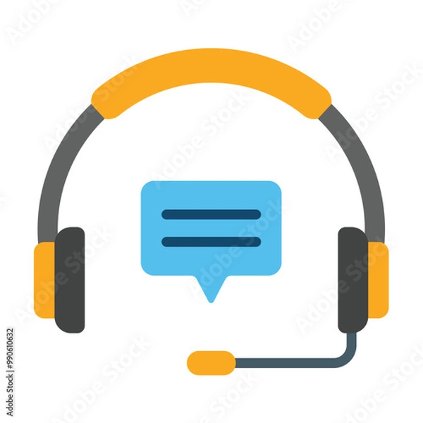 Fototapeta Headset Icon Style