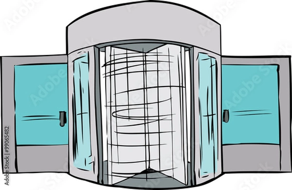 Fototapeta Rotating Evolving Door