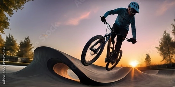 Obraz Pumptrack bike park high resolution illustration