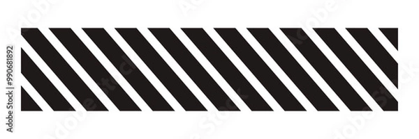 Fototapeta Black striped triangle png shape, transparent background