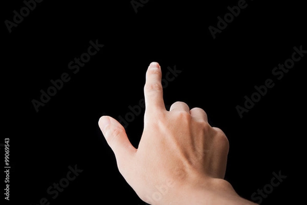 Fototapeta 人間の手,黒背景