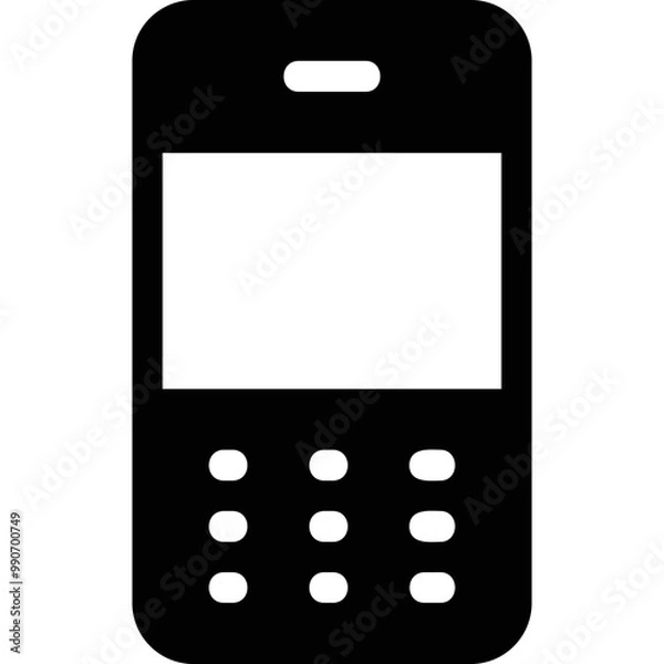 Obraz Simple vector icon button phone