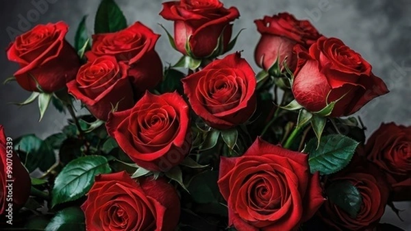 Obraz Vivid red roses displayed