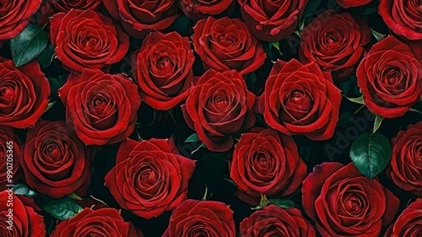 Obraz Vivid red roses displayed