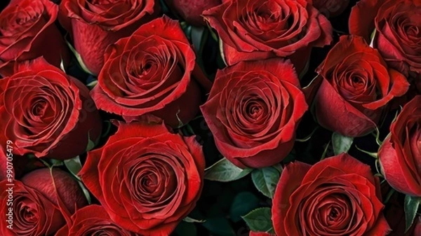 Obraz Vivid red roses displayed