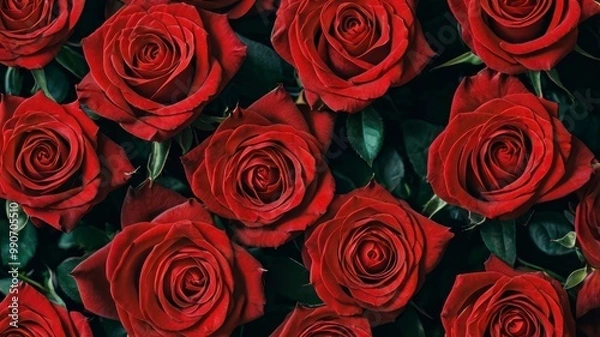 Obraz Vivid red roses displayed