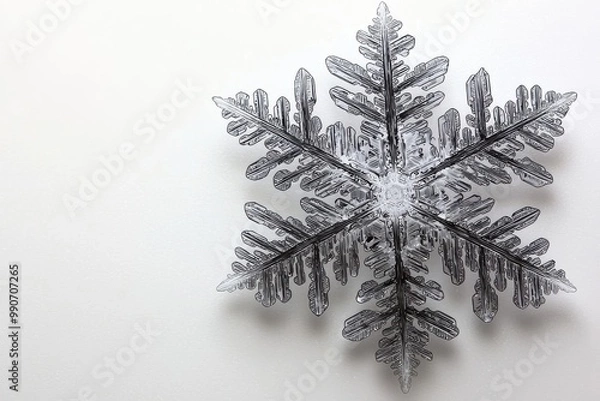 Obraz Intricate snowflake crystal with detailed patterns and structure