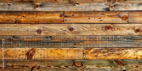 Fototapeta Weathered fir wood planks, worn smooth by the elements, evoke the rugged coastal forests of British Columbia, where