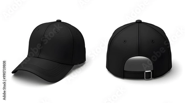 Obraz Black Baseball Cap Mockup
