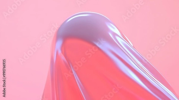 Fototapeta Soft light flows through cosmic waves of glowing abstraction