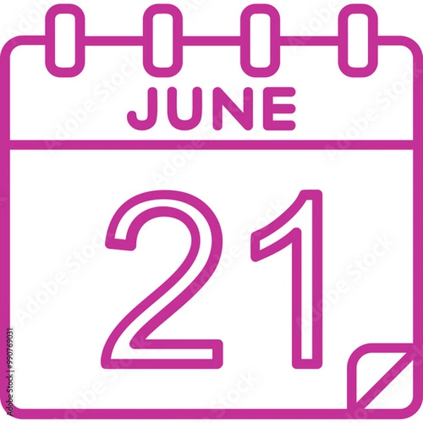 Obraz 21 June Vector Icon Design