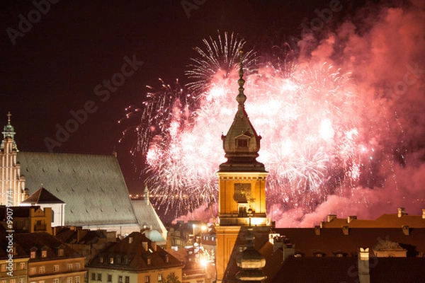 Obraz Fireworks show on New Year