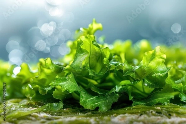 Obraz Closeup of kelp extract with marine algae.