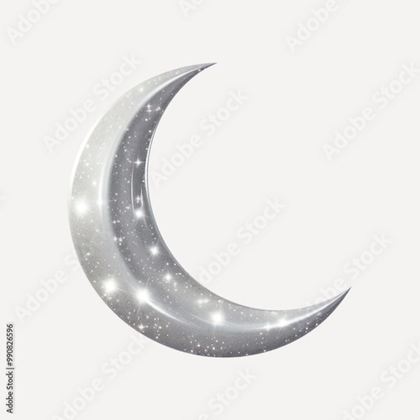 Fototapeta Sparkling crescent moon illustration