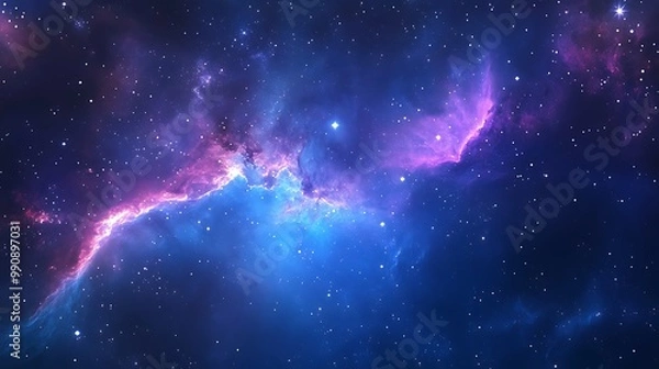 Fototapeta Space Galaxy Night Sky With Cosmic Clouds ,Universe science astronomy. Illustration Background