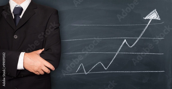 Obraz Chart on blackboard