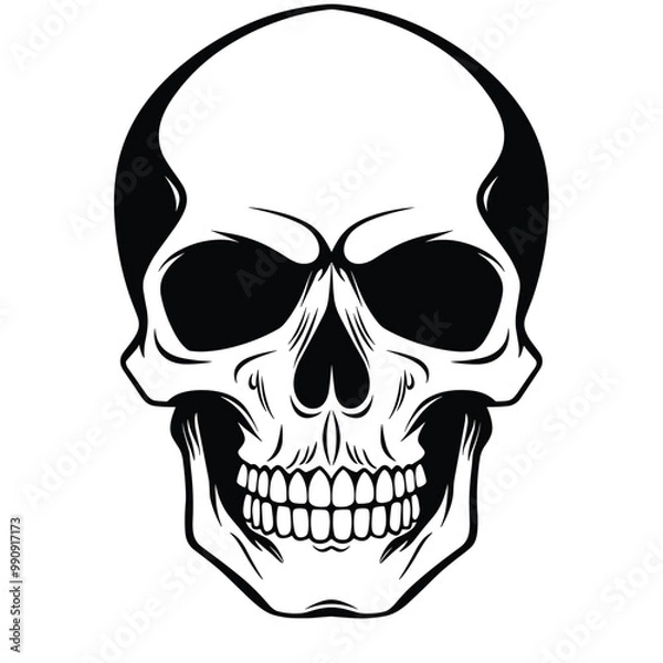 Fototapeta Skull silhouette vector