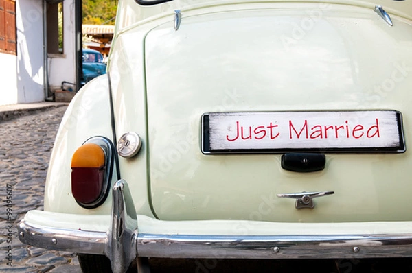 Obraz Just Married sign
