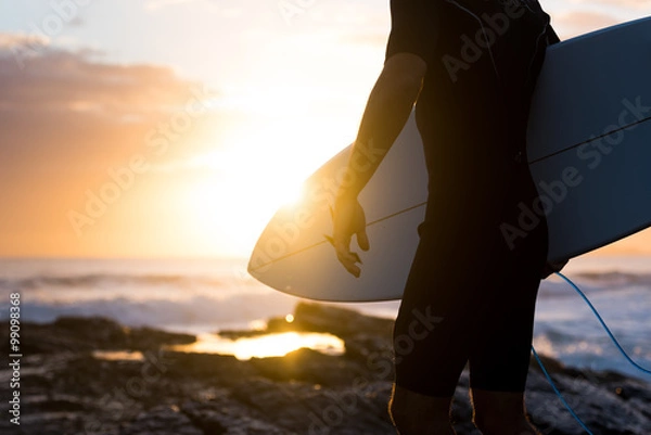 Obraz SURFER AT SUNRISE OR SUNSET