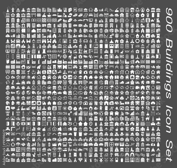 Fototapeta Building Icons Set