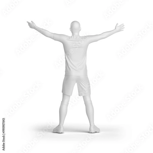 Fototapeta Uniform Soccer Celebration Back View