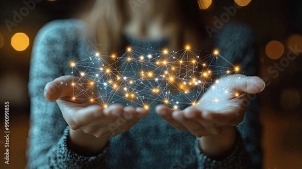 Obraz A comprehensive view of world-class customer network technology development, focusing on information exchange, digital marketing, and customer service enhancement.