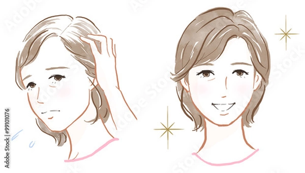 Obraz 白髪の悩み