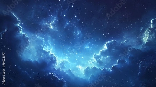 Fototapeta Space Galaxy Night Sky With Cosmic Clouds ,Universe science astronomy. Illustration Background