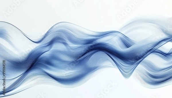 Obraz Energetic Blue Wave - Abstract Motion Design for Business Visualization