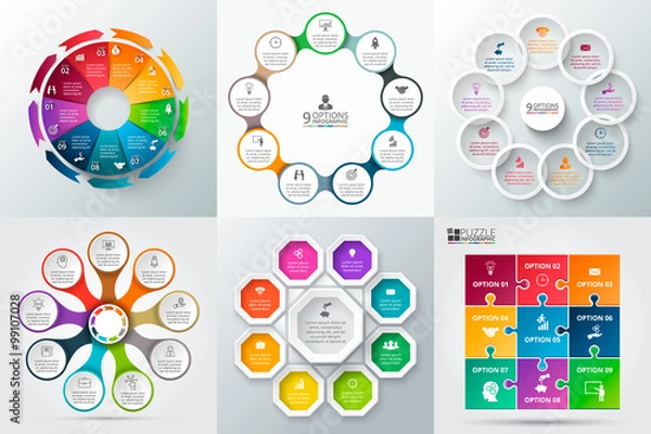 Obraz Vector circle element for infographic.