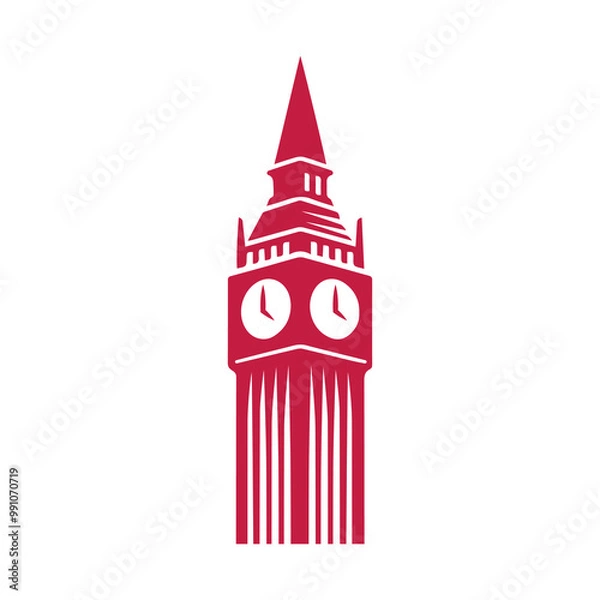 Obraz Big Ben clock icon silhouette