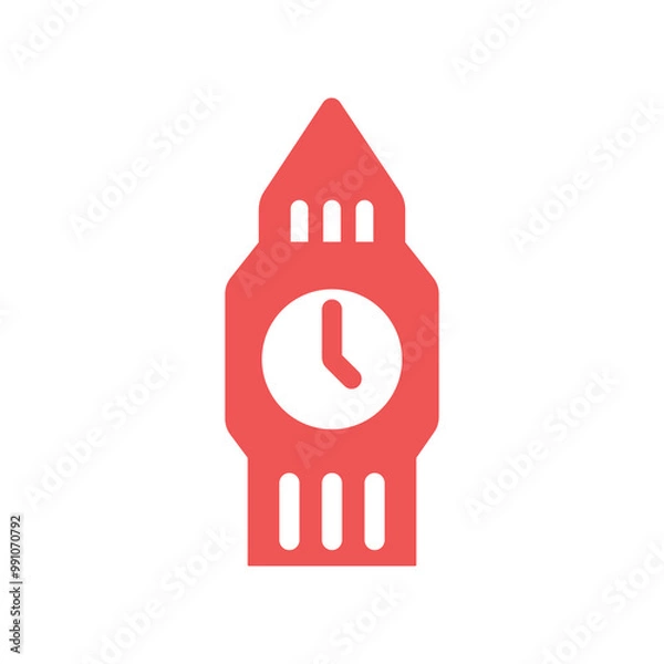 Obraz Big Ben clock icon silhouette