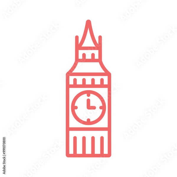 Obraz Big Ben clock icon silhouette