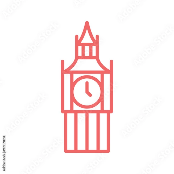 Obraz Big Ben clock icon silhouette