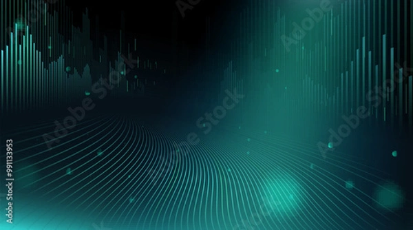 Obraz Stock market or forex trading graph in futuristic concept.
