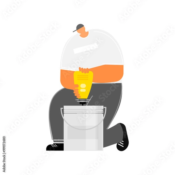 Obraz Painting  occupational cartoon  