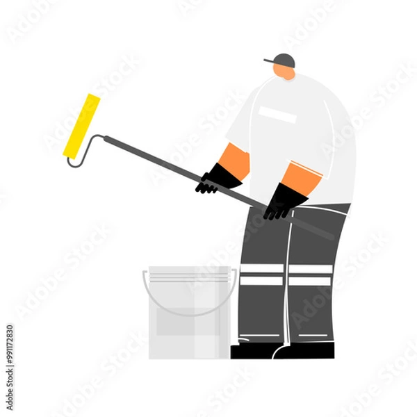 Obraz Painting  occupational cartoon  