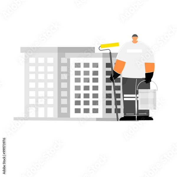 Obraz Painting  occupational cartoon  