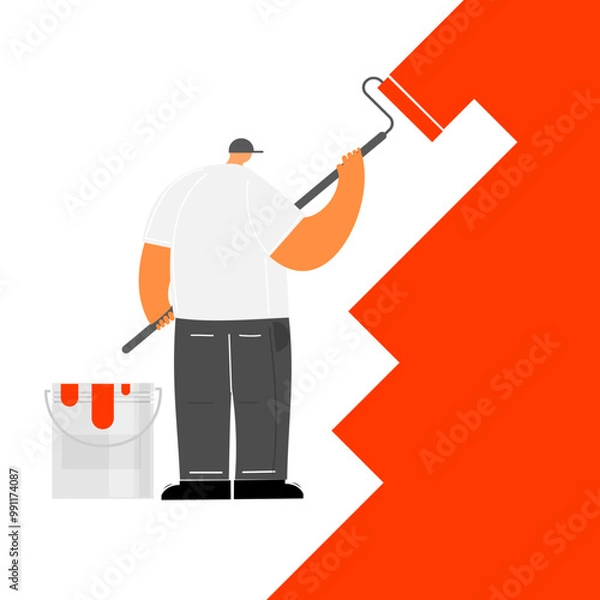 Obraz Painting  occupational cartoon  