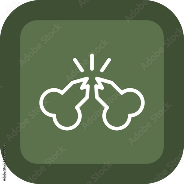 Fototapeta Broken Bone Icon Design